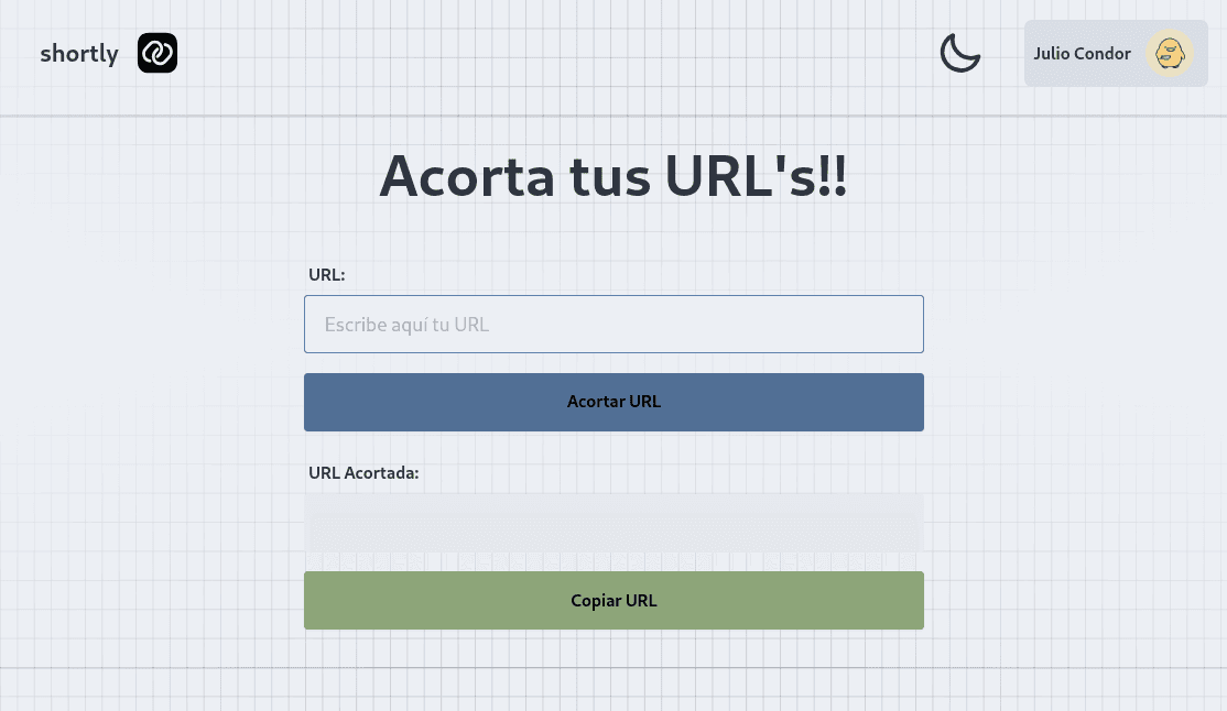 Captura de pantalla de Shortly